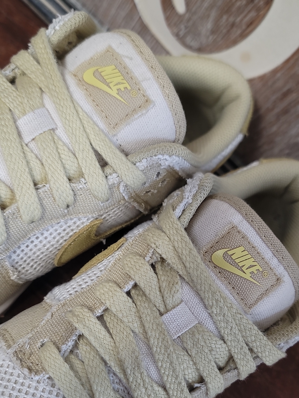 Nike Wmns Dunk Low Next Nature SE "Team Gold/Pale Ivory" Wmns 8.5 Good Cond. - Picture 15 of 15